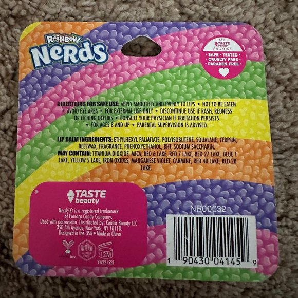 Rainbow NERDS Flavored Lip Balm NEW & SEALED IN PACKAGE - Picture 2 of 2